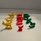 Vintage Marx Tim Mee Style Farm Animals 1 5    Figures Lot Of 21 Sheep Goat Dog 