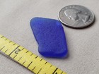 Craft Quality Genuine Beach Sea Glass Surf Tumbled Cobalt Blue Pendant V01