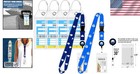 Secure And Stylish Royal Blue Luggage Tag Holders With Retractable Lanyards Pack