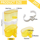 Parakeet Water Dispenser Parrot Water Feeder Bird Seed Container For Cage Cockat