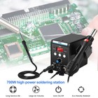 2 In 1 Soldering Station 8586 Digital Hot Air Gun Solder Iron Rework Kit 110v Us