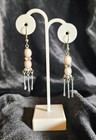 Vintage Anna Begay Navajo Triple Drop Multi Dangle Buffalo Stone Earrings