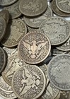  lot Of 10  Barber Quarter 25c 90  Silver F-vf Full Rim date Us Silver Coin Lot