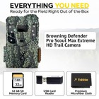 Browning Defender Pro Scout Max Hd Trail Camera Bundle   32gb Sd Card Usb Reader