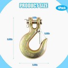4pack 1 4   Heavy Duty Chain Hook  Forged Steel G70 Clevis Grab Hook With Safety