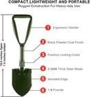 2 Pack Folding Military Shovel Survival Spade Emergency Camping Outdoor Tool Us