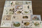 Lot Of 18 Vintage    Winsch   Easter Postcards bunnies chicks kids etc -k490