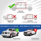 Oedro Floor Mats For Dodge Ram 1500 2500 3500 Crew Cab 2012-2018 Tpe 3d Liners