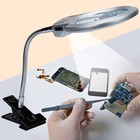 Magnifier Led Lamp Magnifying Glass Desk Table Light Reading Lamp With Clamp New