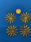 Gold Tone Metal Daisie Discs - 1 3 4  - 6 Pieces - Vintage