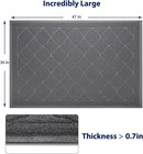 47 X 36 Cat Litter Mat Jumbo Kitty Trapping Mess Box Pad Waterproof Gray