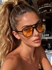 Retro Aviator Sunglasses Yellow Lens Pilot Glasses Vintage Unisex Shades