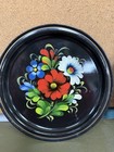 Vintage Soviet-era Russian Toleware Handpainted Decorative Tray Set Of 2