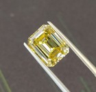 3 Ct Lab Grown Diamond Yellow Color Loose Emerald Cut Vvs1 Clarity Cvd Certified