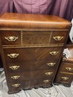 1930   s Art Deco Waterfall Vanity   Matching Dresser
