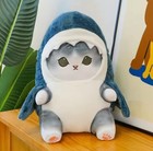 Shark Cat Plush Toy 9  Stuffed Animal Toddler Doll Gift For Kids