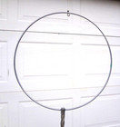 Vintage Antique Bird Cage Stand  Heavy Duty  Chrome Round Hoop 