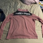 Pink Women s 1 4 Zip Fleece Pullover Sweatshirt Pockets Logo Pink gray S