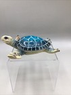 Sea Turtle Blue Resin Figurine Large Coastal Nautical Beach Ocean Sea Decoration