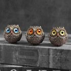 Lucky Owl Guardian Metal Figurine  Retro Owl Miniature Ornament  Owl Lover Gifts