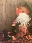 Pattern Primitive Santa Claus Doll   Gingerbread Man New Threadbare Primitives