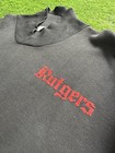 Vtg 1950s Champion Running Man Shawl Collar Sweatshirt Large Rutgers Flocked Usa