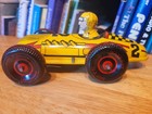 Vintage Marx  1930 s  Tin Litho Wind Up   2 Streamlined Race Car  W driver