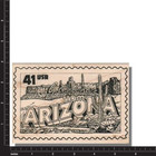 New Rubber Stamp  Arizona Postcard Greetings Southwest Cactus Vacation Travel Wm