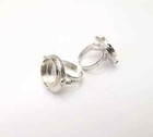 Shiny Silver Round Ring Setting  Cabochon Blank  Resin Bezel  Ring Mounting