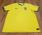Mens Xl Brazil Brasil Cbf Dri-fit Nike Soccer Futbol Jersey Excellent 