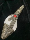 Wow Rare Tibetan Hand Made Silver Weapped Conch     