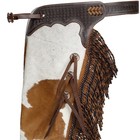 Ranch Hand Twisted Fringe Chinks Hair-on Cowhide Basketweave - Chaps New