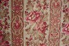 Fabric Antique Floral French Printed Cotton Circa 1860 Twill Weave Muted Tones