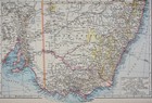 1887 Andrees Map - Australia Victoria New South Wales Melbourne Sydney Adelaide