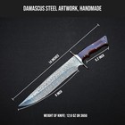 Handmade Damascus Ratcat Knife Bowie Knife Hunting Knife Survival Knife Camping