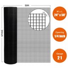 24x 50 1 4inch Hardware Cloth Galvanized Chicken Fencing Metal Wire Mesh Roll Fo