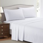 Striped Sheets 1800 Collection 4 Piece Bed Sheet Set - King   Queen   Full  twin