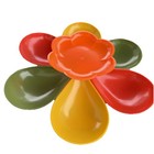 Vintage Plastic Flower Power Orange Green Yellow Lazy Susan Snack Server Retro