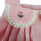 Vintage 60s Girls Kate Greenaway Pink Dress With Floral Rosette Size 6