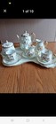 Rare Antique French Limoges Tea Set  Martian Redon  12 Pieces  Provenance 