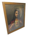 Vintage Sacred Heart Of Jesus Framed Print Catholic Religious Wall Art 18    X 14   