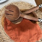 Vintage Primitive Hand Carved Small Wooden Dough Bowl Farmhouse Rustic
