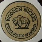 Vintage Muscle Shoals  Al Coin Club  Wooden Nickel - Token Alabama  1