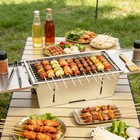 Quick-fold 304 Stainless Steel Bbq Grill Ultralight Camping Stove A4 Portable