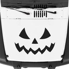 Halloween Pumpkin Car Decal Jack-o-lantern Face Sticker For Cars L  Black