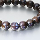 Boulder Opal Bracelet 9 5mm Beads 18 5cm  men s L   Ladies  Ll 