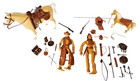 1960   s Vintage Marx Lot Johnny West Thunderbolt   Chief Cherokee 2062 2063
