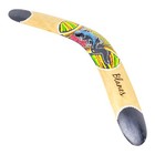 Wood Boomerang Australian Aboriginal Art 3d Lizard Motif 18 5    Tail Broken