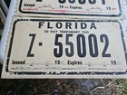 2  Expired Florida 20 Day Temporary  Tag 1982  Same Vehicle 