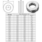 51204 Thrust Ball Bearing 19x40x14mm Chrome Steel With Washers 3 Set